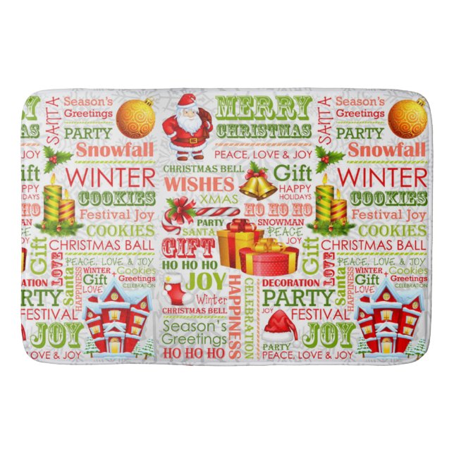 Die Weihnachtsfreuden Badematte (Vorderseite)