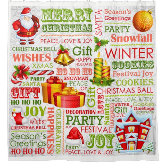 Die Weihnachtsfreuden Duschvorhang (Vorderseite)