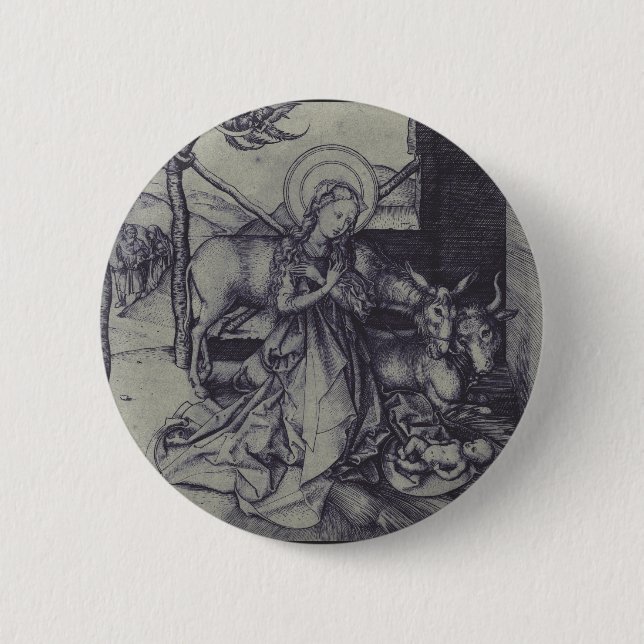 Die Weihnachtsgeburt Stark Ink Art Button (Vorderseite)