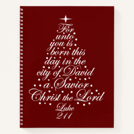 Die Weihnachtsgeschichte Luke 2-11 Notizbuch