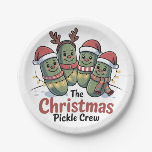 Die Weihnachtsgurken-Crew Gurkenliebhaber Santa Xm Pappteller