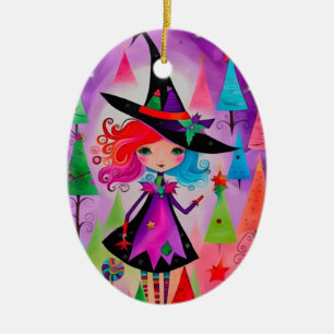 Die Weihnachtshexe im 9. Design Weihnachtsdekorati Keramik Ornament