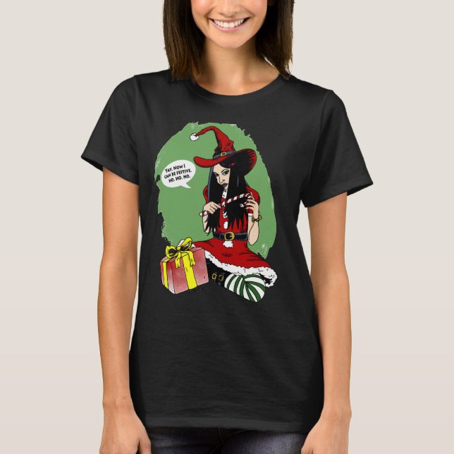 Die Weihnachtshexe T-Shirt (Vorderseite)