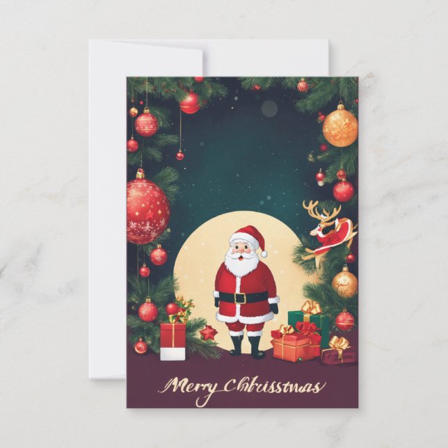 Die Weihnachtskabine Dankeskarte (Vorderseite)