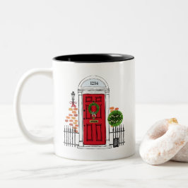 Die Weihnachtskaffee-Tasse des Roten Holiday Zweifarbige Tasse