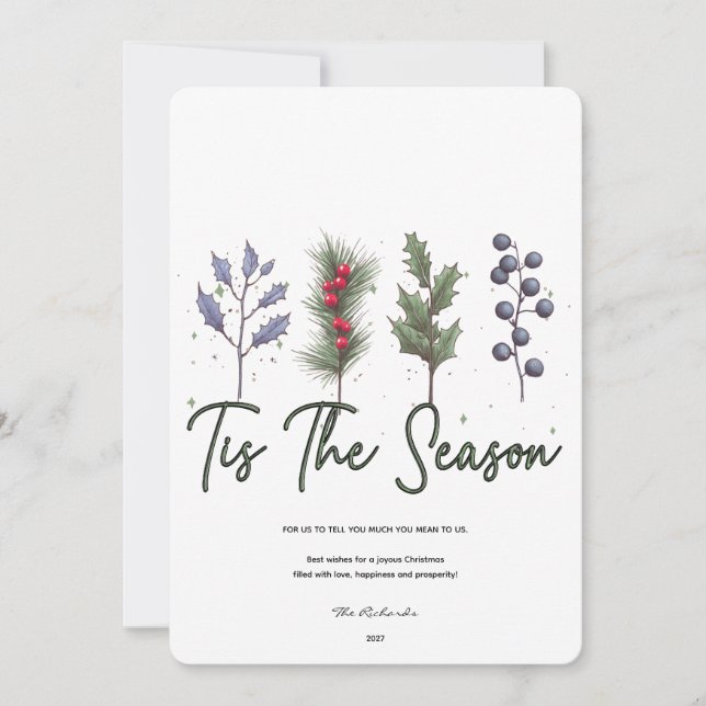 Die Weihnachtskarte der Saison Feiertagskarte (Vorderseite)