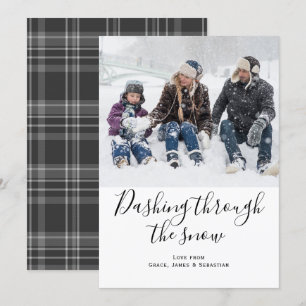 Die Weihnachtskarte des Schnee-Fotos durchatmen Einladung