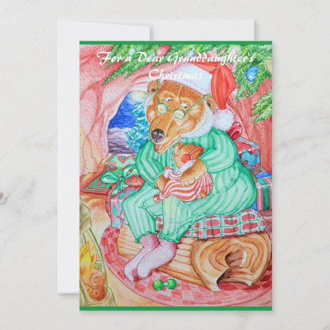 Die Weihnachtskarte einer lieben Enkelin. Feiertagskarte (Vorderseite)