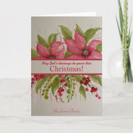 Die Weihnachtskarte von Poinsettia Feiertagskarte