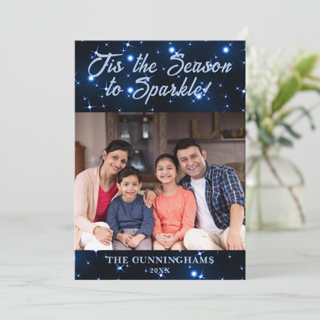 Die Weihnachtskarte von Sparkle Feiertagskarte (Stehend Vorderseite)