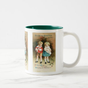 Die Weihnachtskinder Zweifarbige Tasse