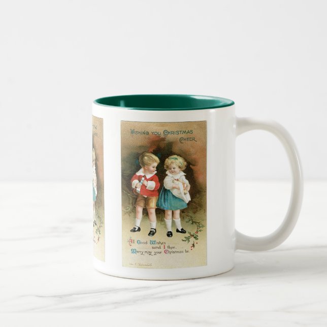 Die Weihnachtskinder Zweifarbige Tasse (Rechts)