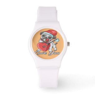 Die Weihnachtspugs    Gürtelschnalle Armbanduhr