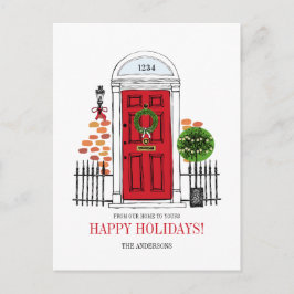 Die Weihnachtstür des Roten Feiertages - Postkarte