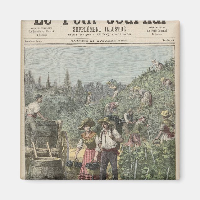 Die Weinernte Magnet (Vorne)