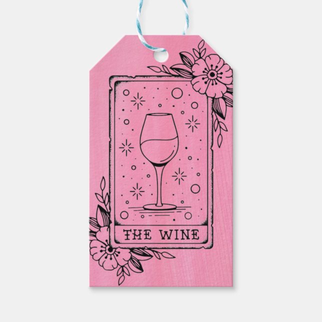 Die Weinkarte des Tarots Geschenkanhänger (Vorderseite)
