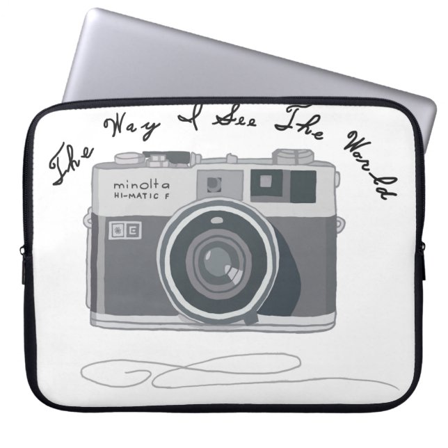 Die Weise sehe ich die Welt Laptopschutzhülle (Vorderseite)