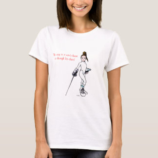 Die Weise zum Herzen eines Mannes ist durch seinen T-Shirt