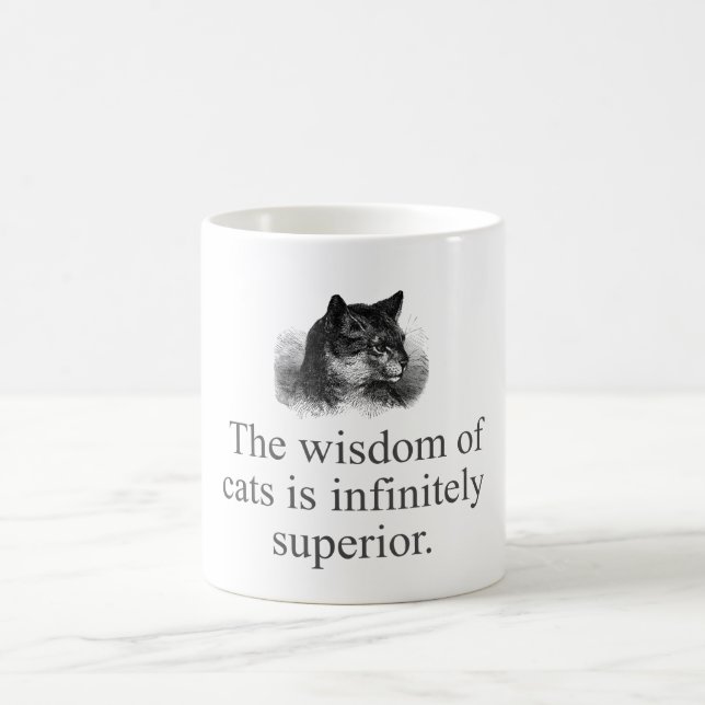 Die Weisheit der Katzen Kaffeetasse (Mittel)
