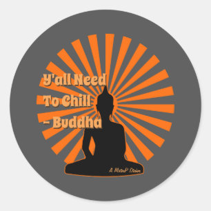 Die Weisheit des Buddha - ein MisterP-Sticker Runder Aufkleber