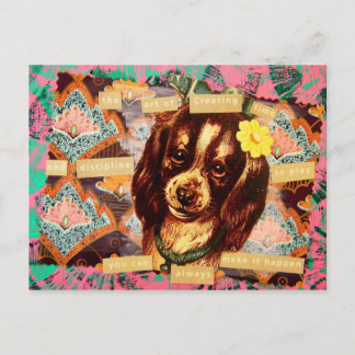Die Weisheit eines Hundes - Vintage Postkarte