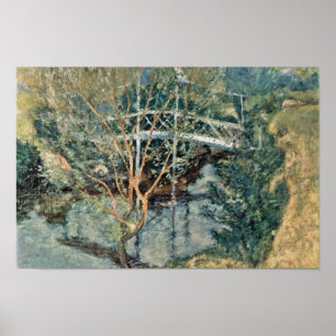 Die weiße Brücke durch Twachtman John Henry Poster