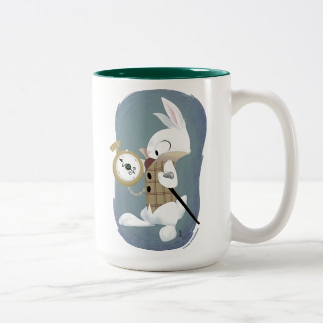 Die weiße Kaninchen-Tasse Zweifarbige Tasse (Rechts)