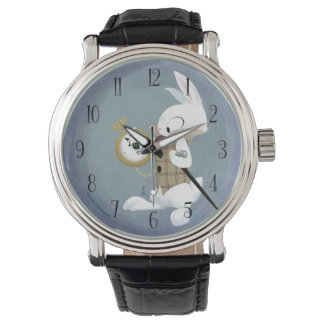 Die weiße Kaninchenuhr Armbanduhr