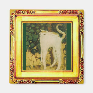 Die weiße Katze, Bonnard Magnet