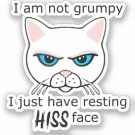 Die weiße Katze im Gesicht ruhen - Vorteile PACR Aufkleber