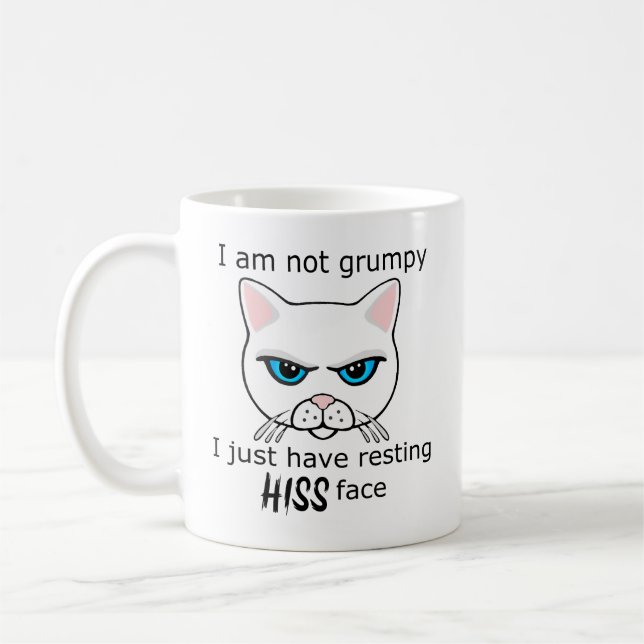 Die weiße Katze im Gesicht ruhen - Vorteile PACR Kaffeetasse (Links)