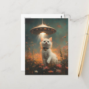 Die weiße Küche und das UFO Postkarte