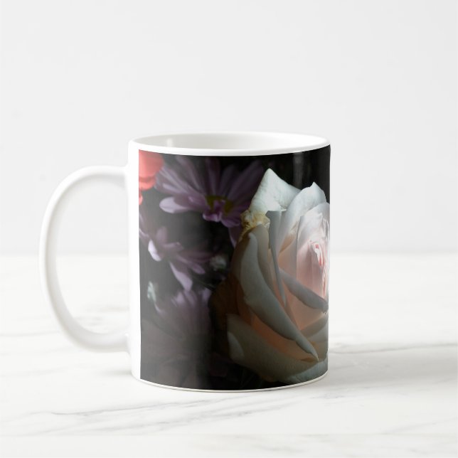 Die weiße Rose Kaffeetasse (Links)