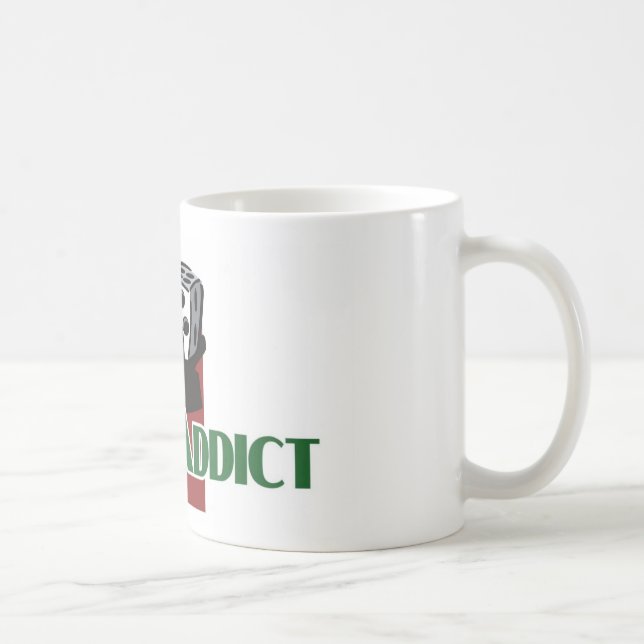 Die weiße Tasse des Mist-Süchtigen (Rechts)