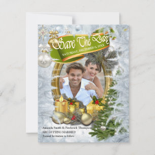 Die weiße Weihnachtszeit Rettete den Tag Einladung
