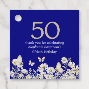 Die Weiße Wildblume überrascht 50. Geburtstag Geschenkanhänger