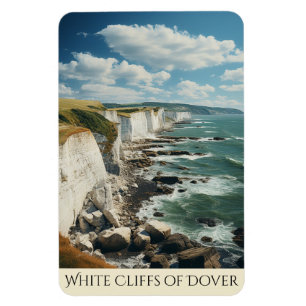 Die weißen Klippen Zeichnend   Dover Magnet