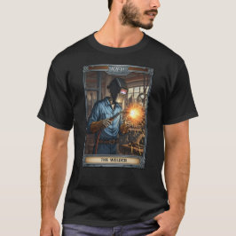Die Welder Skeleton Tarot Card T-Shirt