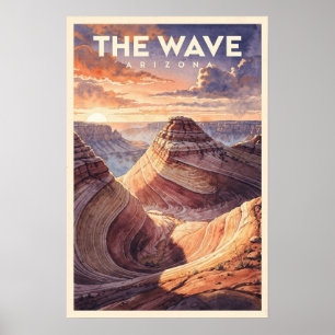 Die Welle Arizona Vintage Reise Poster