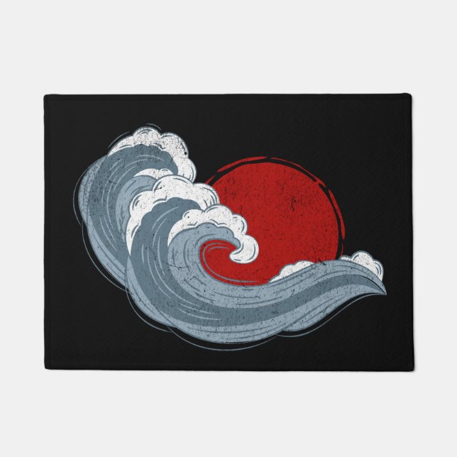 Die Welle Kanagawas Fußmatte (Vorderseite)