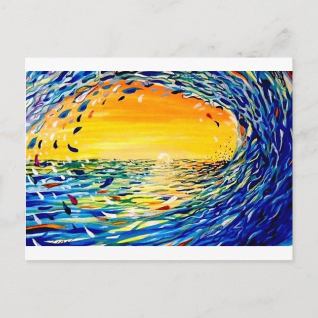 Die Welle Postkarte (Vorderseite)