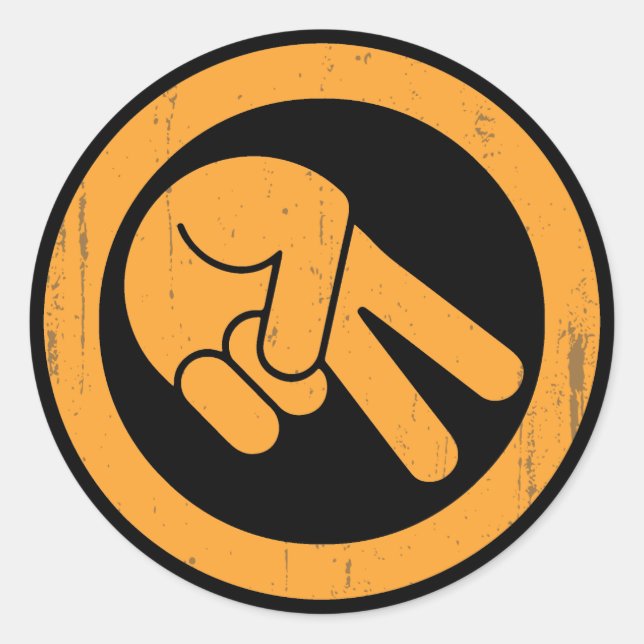 Die Welle Runder Aufkleber (Vorderseite)