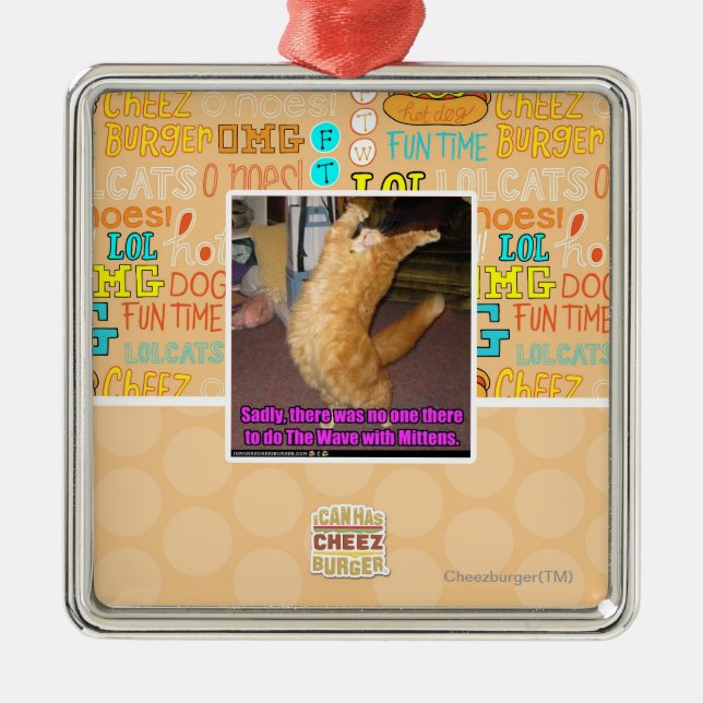 Die Welle Silbernes Ornament (Vorne)