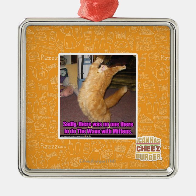 Die Welle Silbernes Ornament (Vorne)