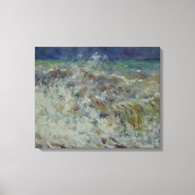 Die Welle von Pierre-Auguste Renoir Leinwanddruck (Vorderseite)