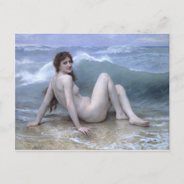 Die Welle von William-Adolphe Bouguereau Postkarte (Vorderseite)