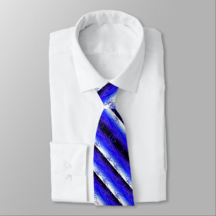 Die Wellen blauen Streifen trendy elegant Krawatte