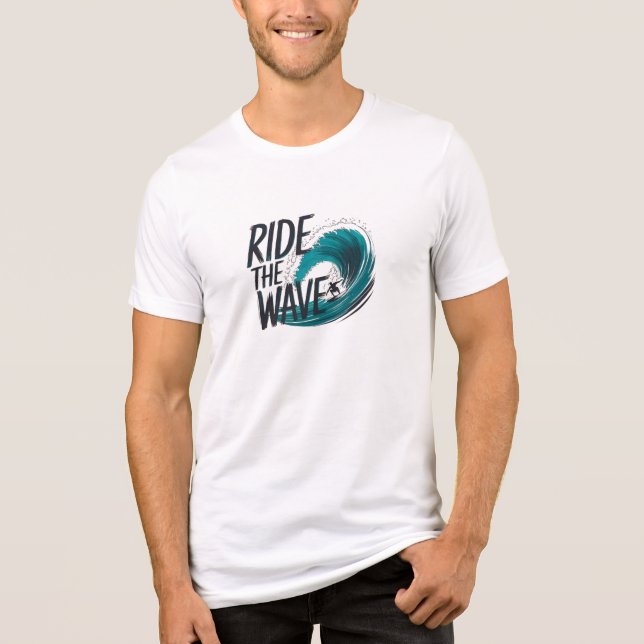 Die Wellen reiten Tri-Blend Shirt (Vorderseite)