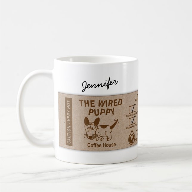 Die Welpenumgebung ist Personalisiert Kaffeetasse (Links)