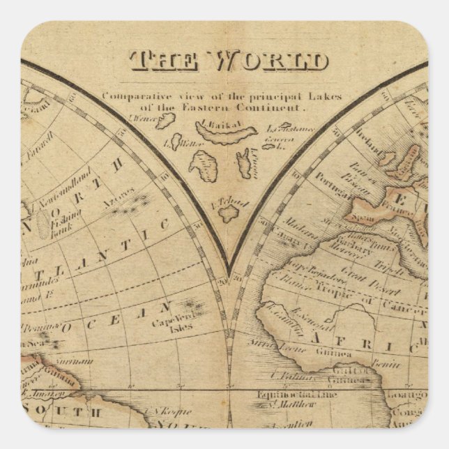 Die Welt 3 Quadratischer Aufkleber (Vorderseite)